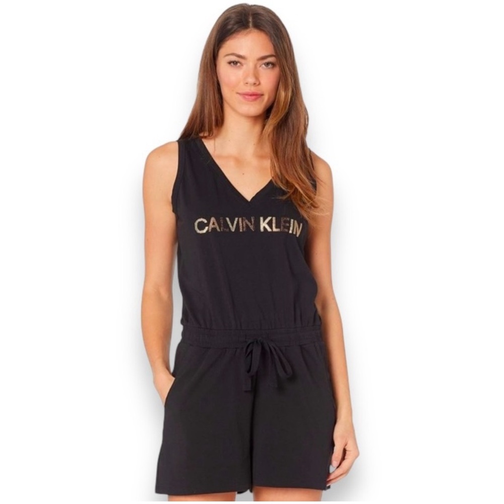 Calvin Klein Logo Sleeveless Romper